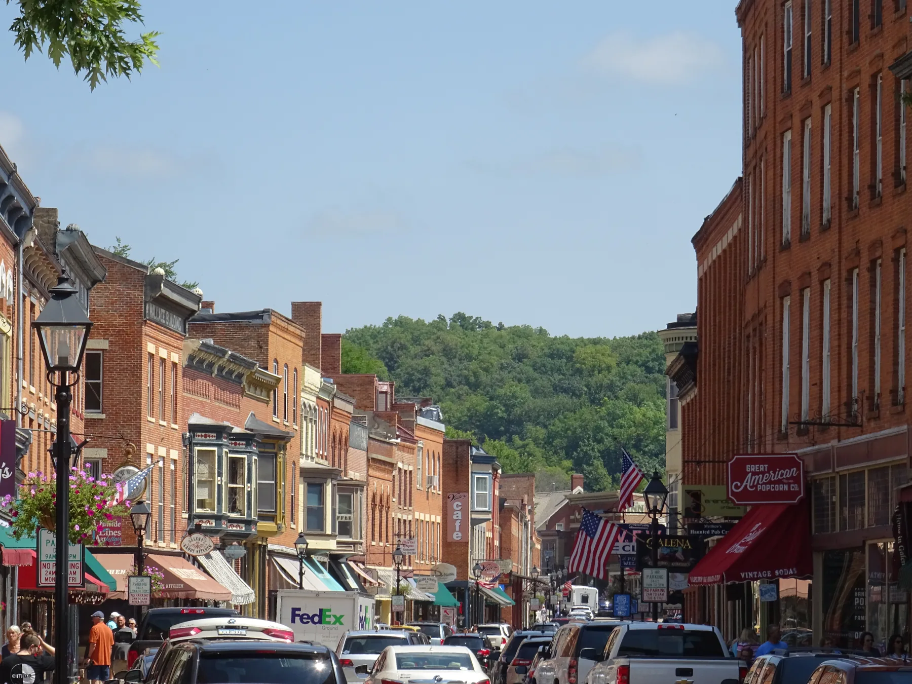 Downtown Galena on U.S. Route 20.