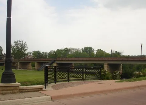 Route 20 bridge scene near Galena, Illinois.